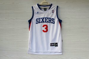 Maillot De Basket Philadelphia 76ers Allen Iverson 3 Engrener Blanc